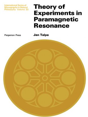 cover image of Theory of Experiments in Paramagnetic Resonance